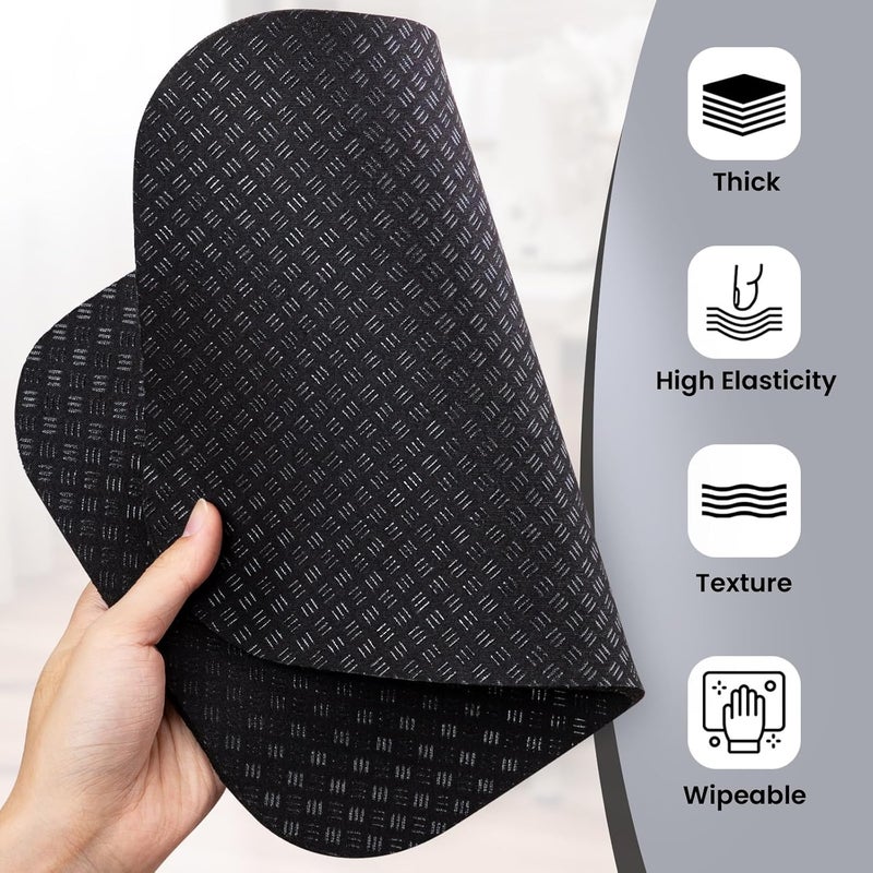 Udefineit Upgrade 2 Sizes Sewing Machine Muffling Mat, Double Sided Non-Slip Pad for Sewing Machine Foot Pedal, Sewing Machine Mat Reduce Vibration & Movement for Quilting Embroidery, 20"x14" & 14"x9" - Black - Image 4